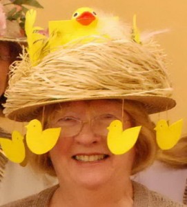 soroptimist in swaca quacker hat
