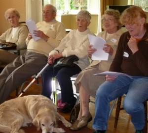 barbecue guests enjoy sing song