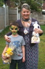 president sandy at jospice teddy bears picnic