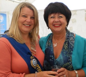 president sandy and fundraising chair linda
