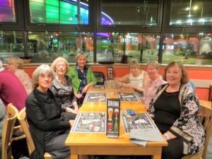 Club members Carolyn, Ann, Helena, Barbara, June and Ros enjoying a meal out on the final evening at Conference.
