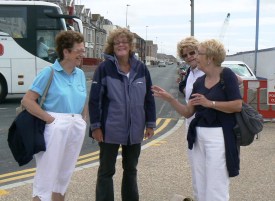 Alison, Sue, Denise & Irene having a rest at Clevelys before heading back to the Cliffe.