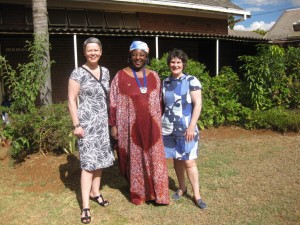 Chris and Michele with Thandi, President of SI Harare