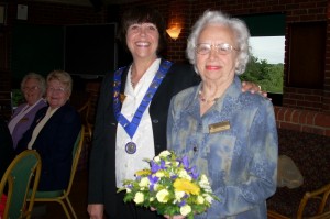 Betty receives Honorary Membership of the club