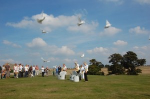 Southend Soroptimists dove release at their spectacular Peace Vigil