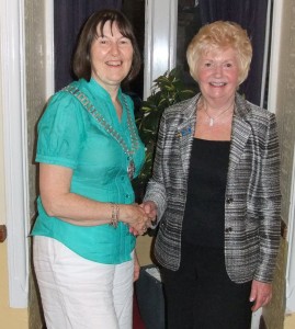 President Marilyn welcomes new member Jean Grieves