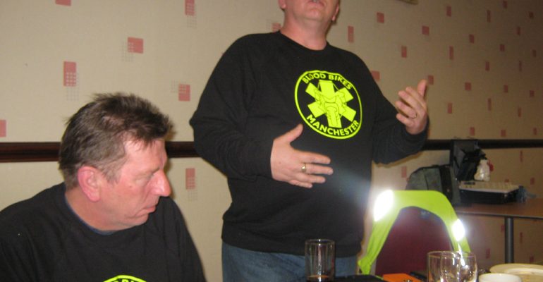 Paul and Kevin from Blood Bikers North West
