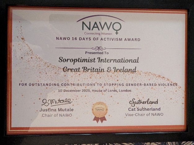 A Win for Soroptimists at NAWO Awards