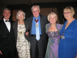 R to L Region President Edna, Pres. Lynne, Mayor & Mayoress of Wolverhampton and Lynne's husband Phil.