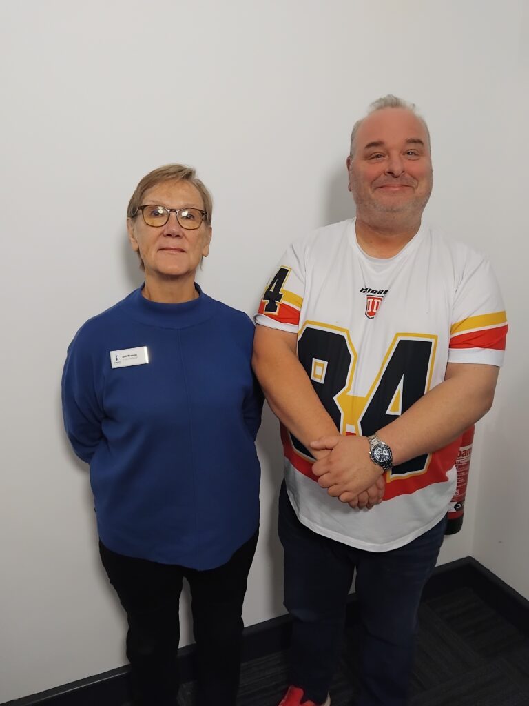 Talking about our art exhibition on Dorset Coast Radio