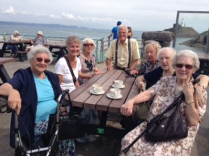 SI Bridgend's "Contact the Elderly "group enjoying a visit to Mumbles Pier.