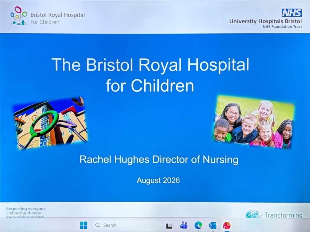 Speaker Meeting 14th September 2026: Rachel Hughes, Director of Nursing at Bristol Royal Hospital for Children (BRHC)