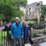 Jan and Mike outside Canterbury Cathedral.