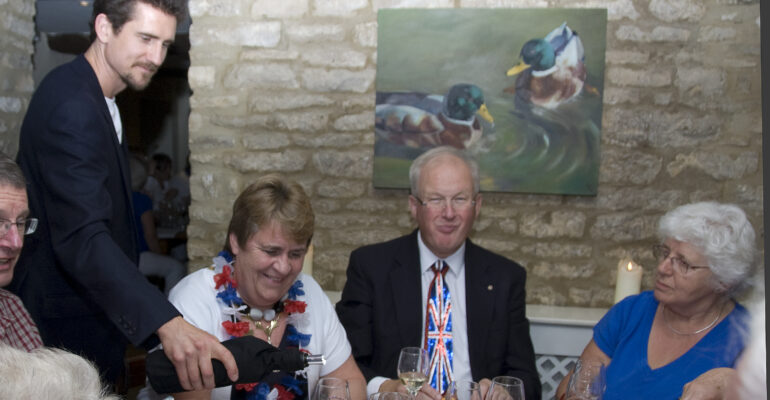 President Sue and John - who were on the winning table!