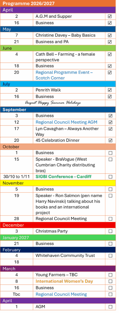 Programme 26 27