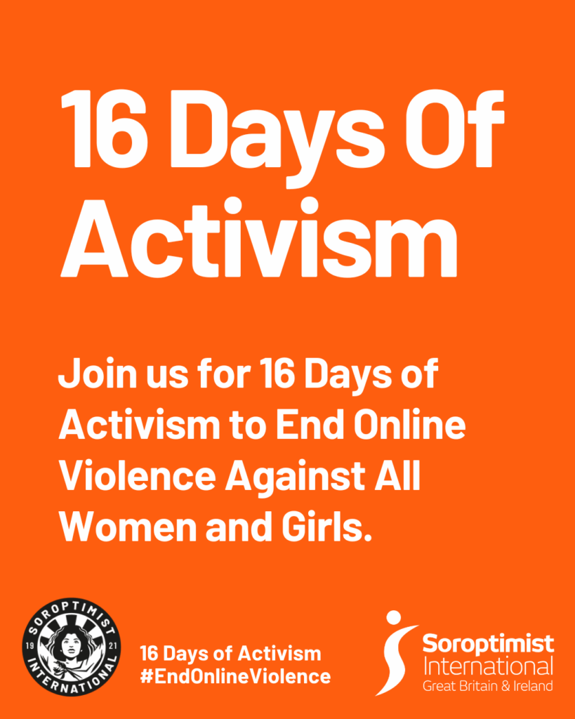 Join us for 16 Days of Activism to End Online Violence Against All Women and Girls. Together, we can create safety online.