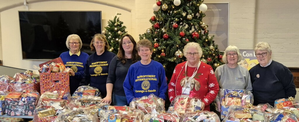 How did Grange Soroptimists help families at Christmas?