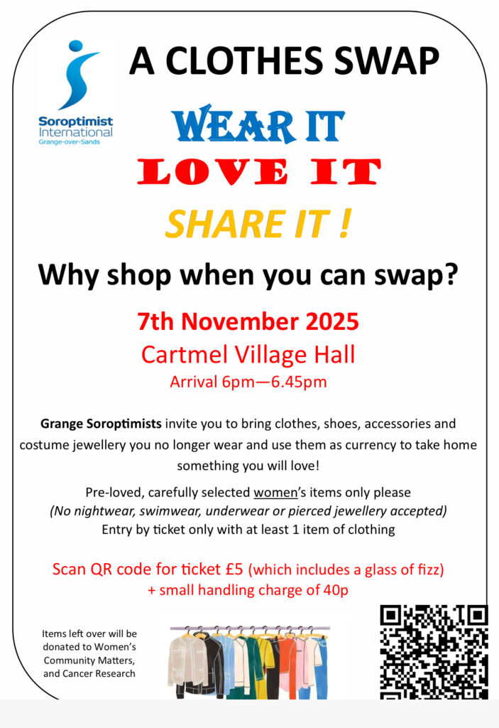 Upcoming event Clothes Swap Friday 7th November