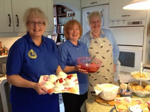 Janet, Sue and Liz host a great afternoon tea