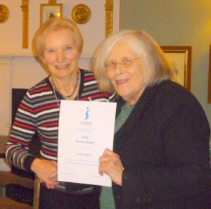 20 October 2014 Susan Sexton receiving her 25 years Service Award