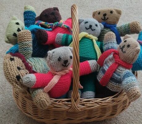 Teddies ready for delivery to The Lighthouse Centre.