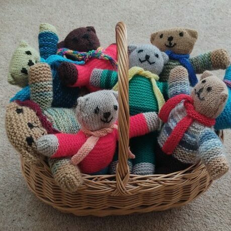 Teddies ready for delivery to The Lighthouse Centre.