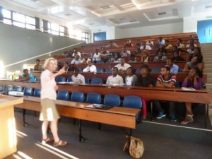Little 'old' me giving a lecture to final year pharmacy students
