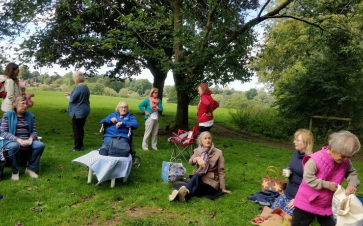 Socially distanced picnic on Abbey Fields