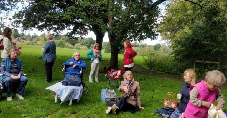Socially distanced picnic on Abbey Fields