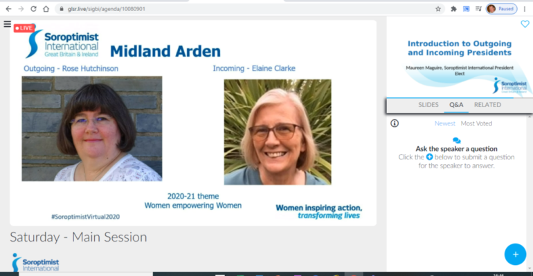 Screenshot from SIGBI Conference