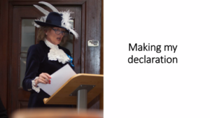 High Sheriff of Warks making declaration