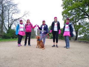 5 women in tutus starting Moonwalk
