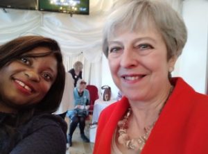 Soroptimist with Theresa May