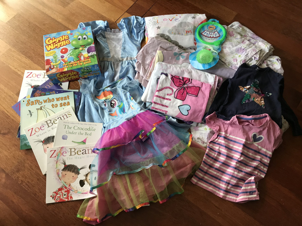 Girls clothing and toys