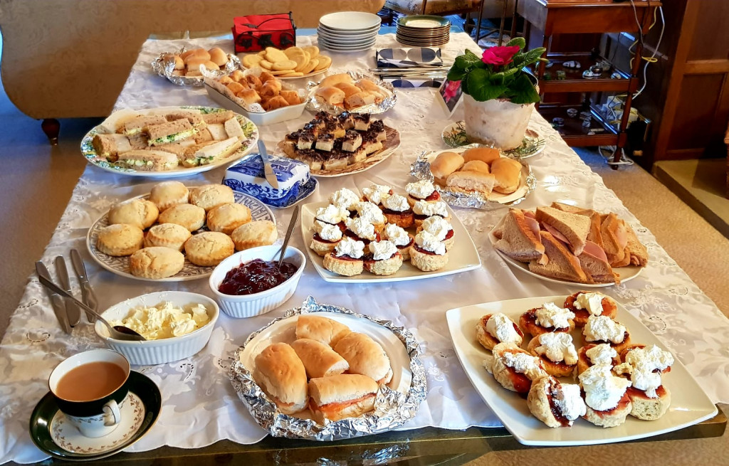 table with 'High Tea'