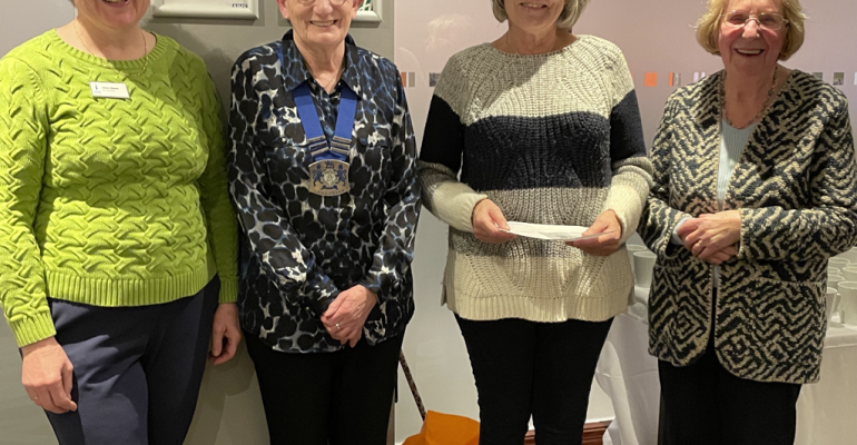 New Member Elaine is welcomed to the Club