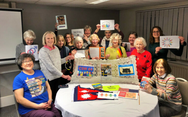 Members of the club showing their support for International Women's Day