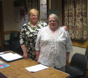 Left to right Club President Lesley Warfield and Centre Manager Kim Wilkins