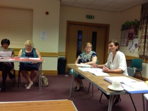 Right to left Tracey Hardie, President Lesley and club members