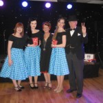 President Pat and Churchill with the Bluebird Belles
