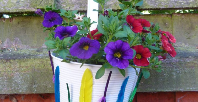 Wall planter created by residents