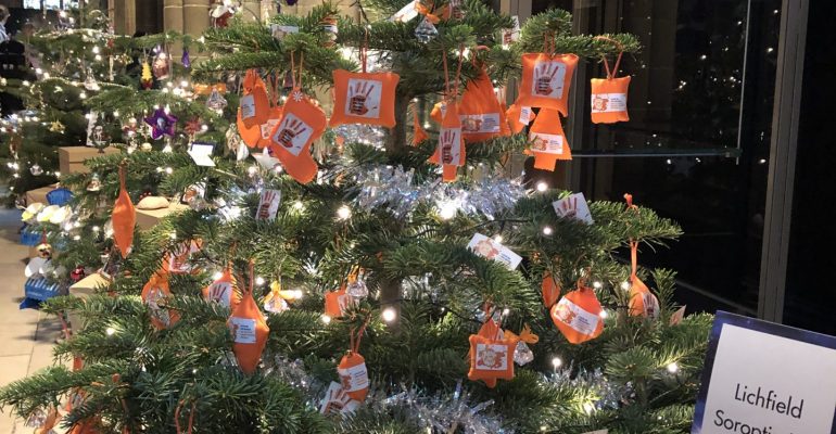 Our Club Christmas tree in Lichfield Cathedral 2019