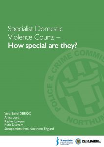 Front cover image "Specialist Domestic Violence Courts - How special are they?