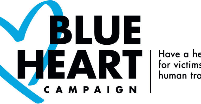 Blue Heart Logo against Human Trafficking