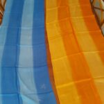 Silk Scarves - Orange Blue