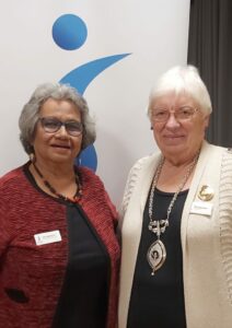 Kate Belinis hands over to Rita Beaumont at SILC AGM 2025