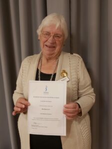 President Rita Beaumont 25 Years Service at SILC AGM 2025