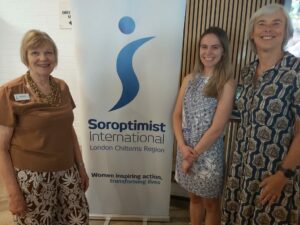 Sue Granshaw with Amref UK Beverley and Helen