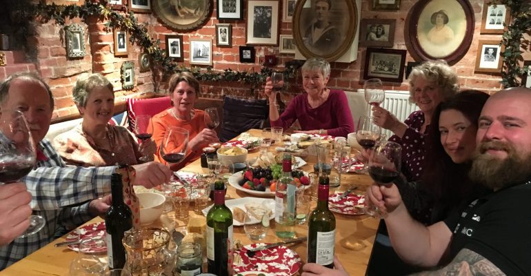 Soroptimists with friends at Water to Wine event March 2019