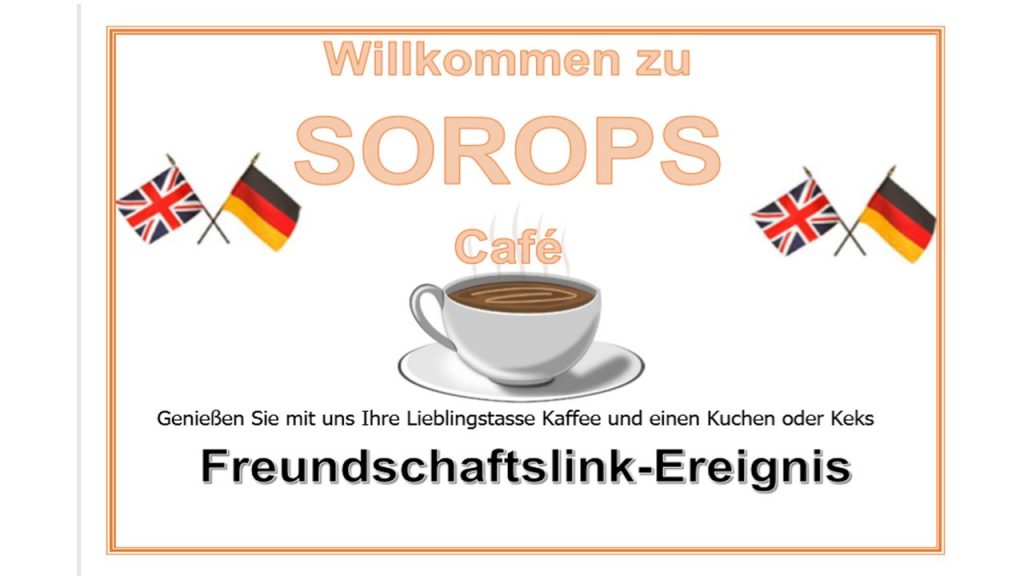 German Welcome poster to Friendship Coffee Morning